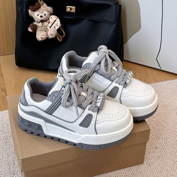 Femme Chunky-sål snørebånd sneakers med struktureret overdel Stilla