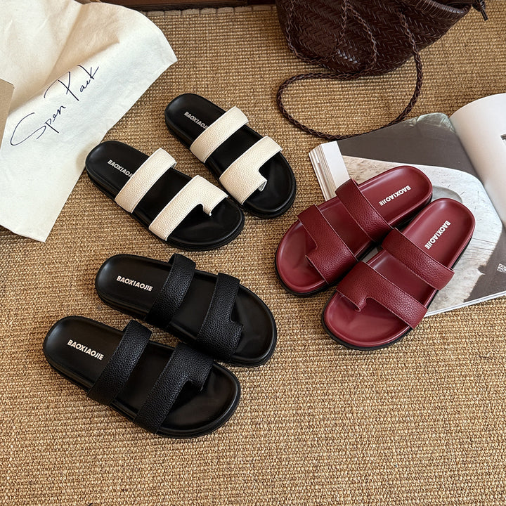 Femme Dual-Strap Komfort Slide Sandaler Stilla