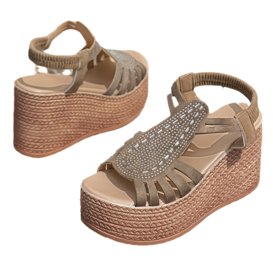 Dame mode Plateau-Sandaler med funklende pyntedesign Stilla