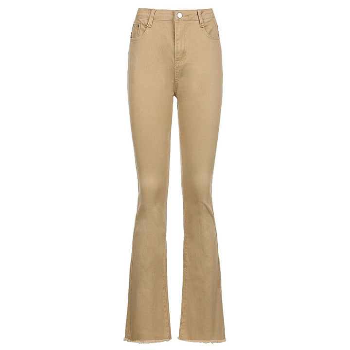 Dame Bootcut-Jeans i moderne design med frynset søm Stilla