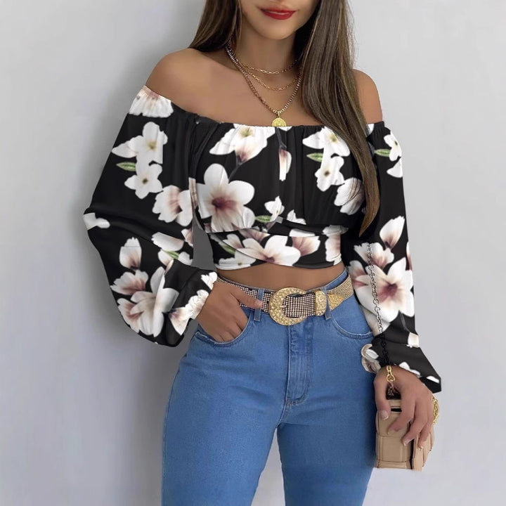 Dame Floral Off-Shoulder Crop Top Stilla