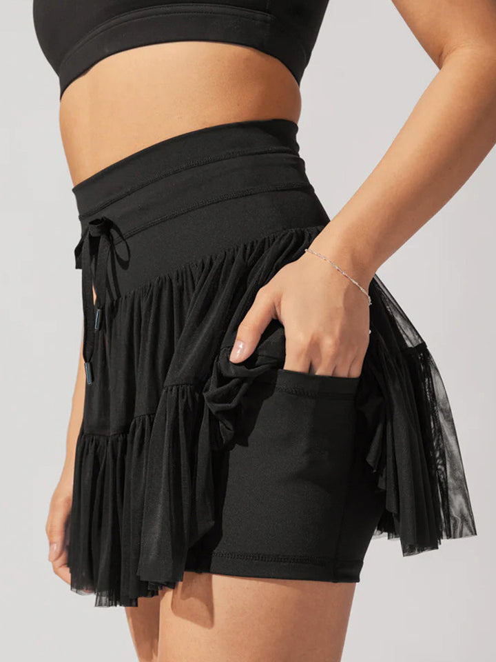 Dame Voluminøs Rynkeshorts med justerbar talje Stilla
