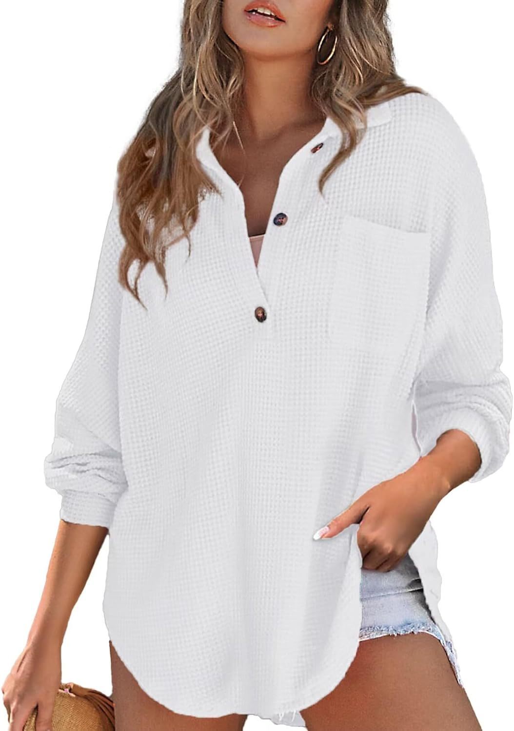 Dame afslappet oversized skjorte Stilla