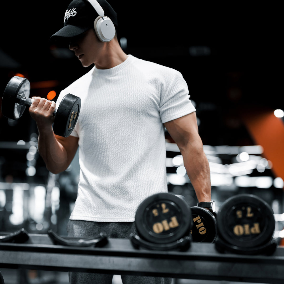 Herrer Fitnessshirt med struktureret væv Stilla