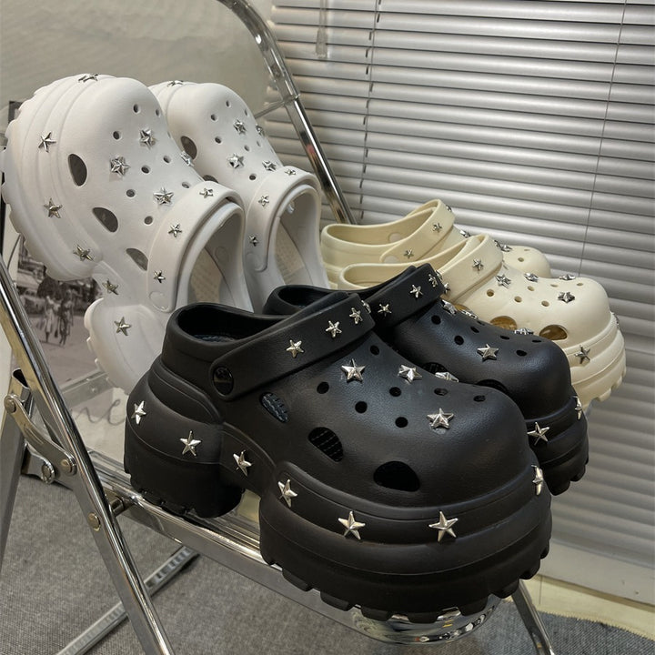 Damer mode Clogs med trendy stjerne-design Stilla