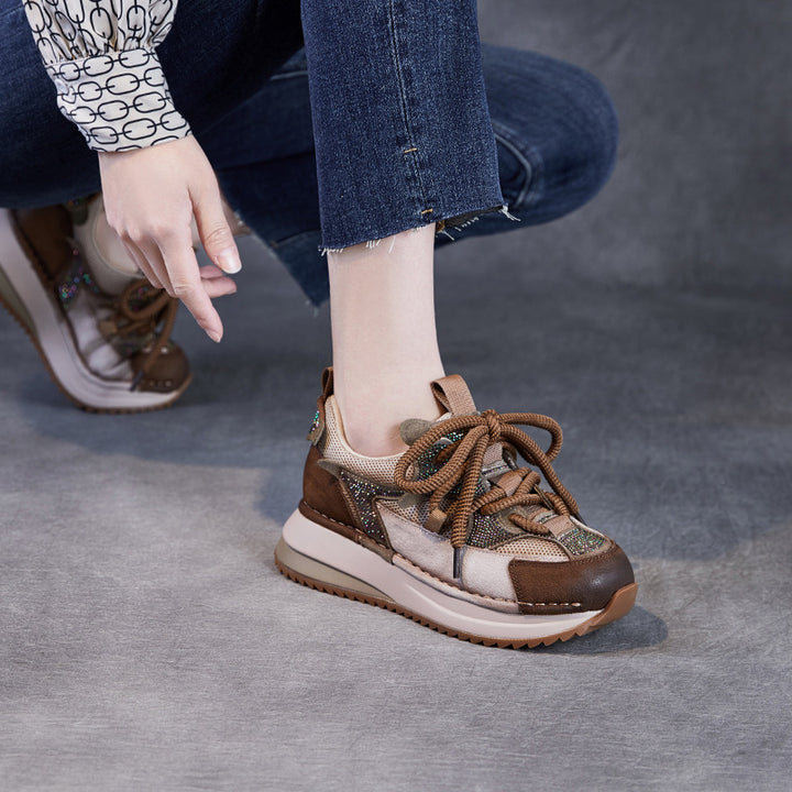 Kvinder Fritid Sport Sneakers med funklende accenter Stilla