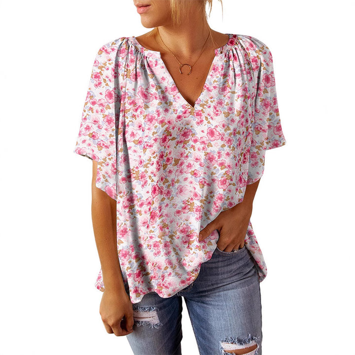 Dame Let Blomsterprint Bluse Stilla