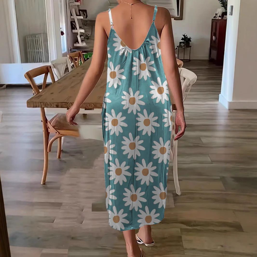 Dame Fritids Floral Maxi Kjole Stilla