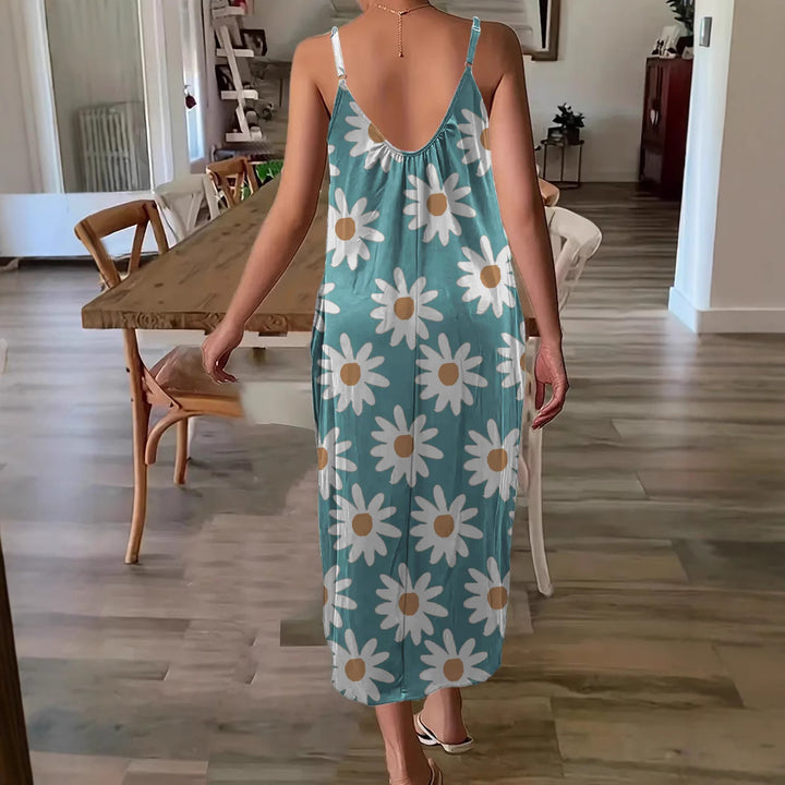 Dame Fritids Floral Maxi Kjole Stilla