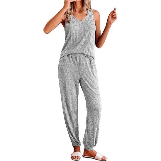 Dame Relaxed Fit Stribet Loungewear Sæt Stilla