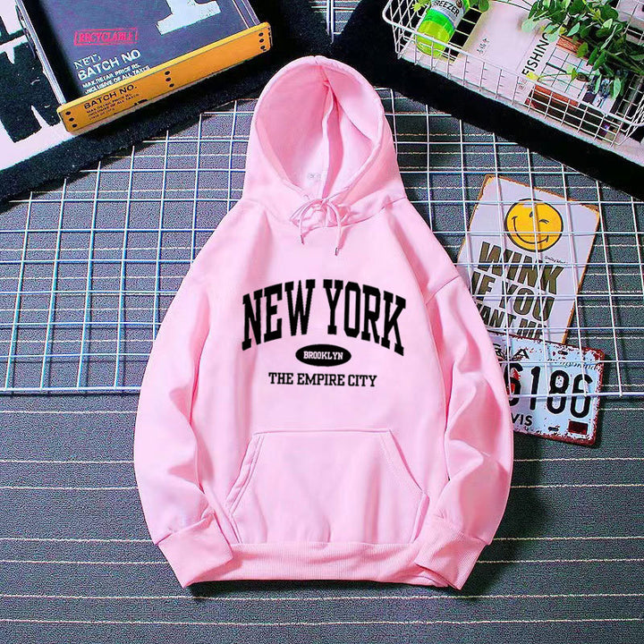 Kvinder Cozy Hoodie med New York Print Skovae