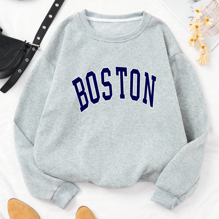Kvinder casual sweatshirt med Boston print Skovae