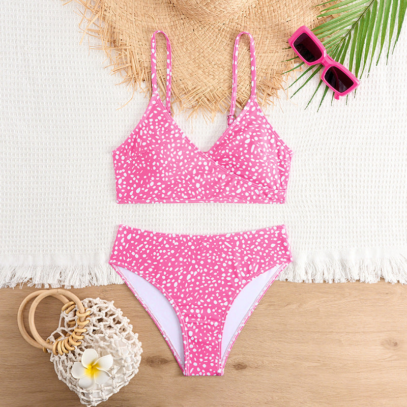 Dame Højtaljet Polka Dot Bikini Sæt Stilla