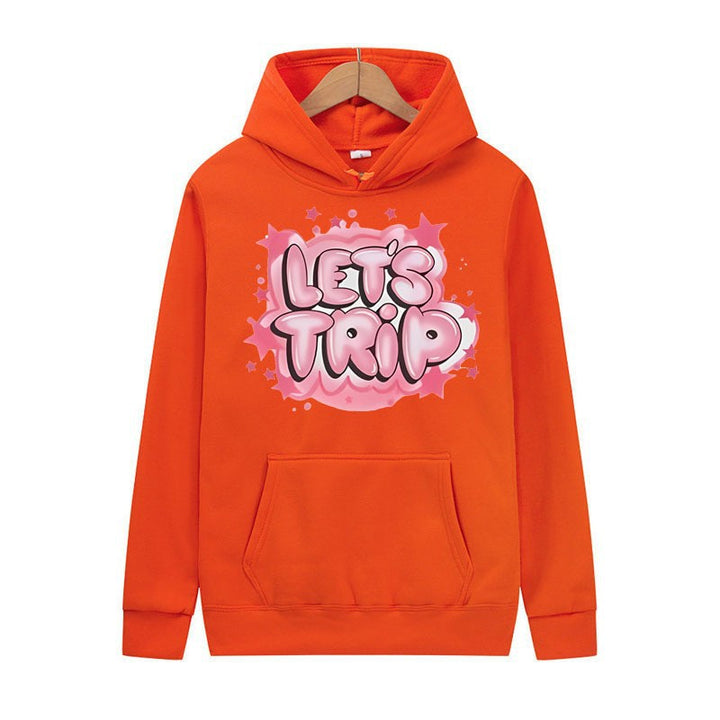 Dame hoodie med stilfuld graffiti print og behagelig pasform Skovae