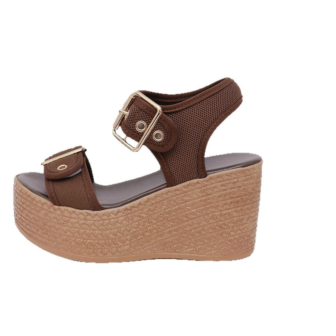 Dame Wedge-sandaler med åndbart overmateriale og robust bast-design Stilla