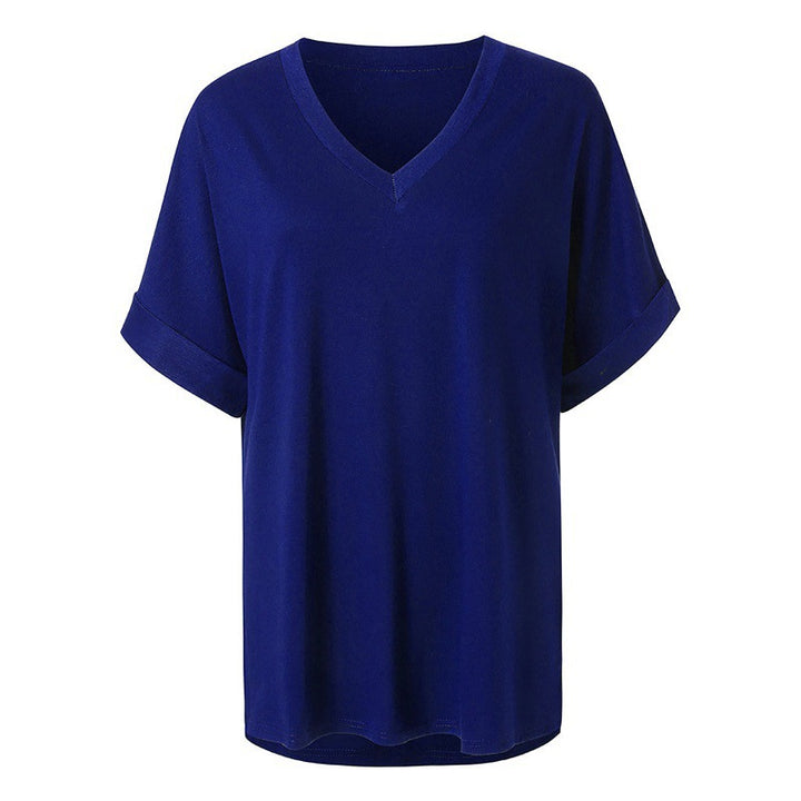 Dame Casual V-hals Løs Top Stilla