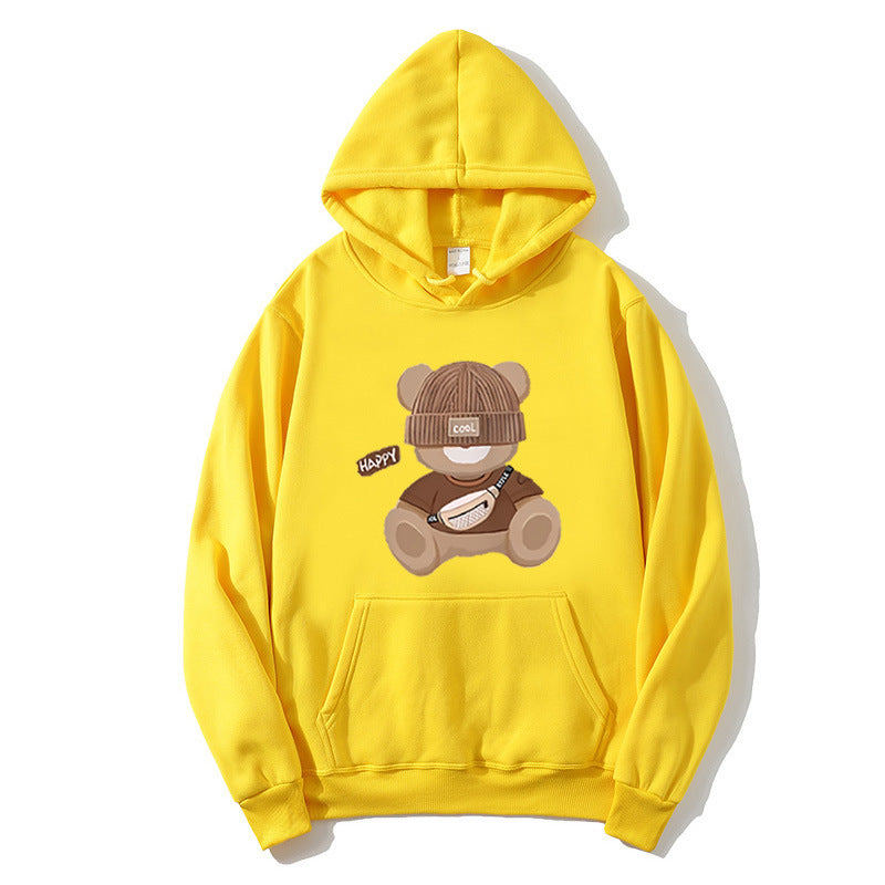 Dame hoodie med unikt bjørnemotiv Skovae