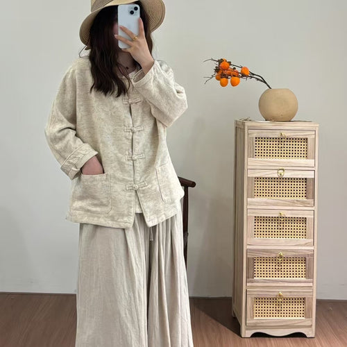 Damer Relaxed Fit Knappeliste Cardigan med dekorative lukninger Stilla