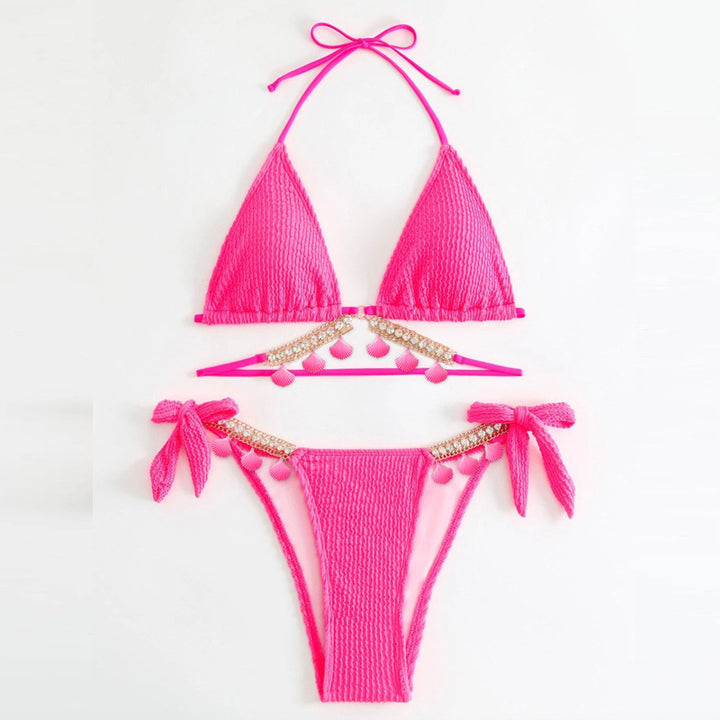 Damer Triangel-Bikini med legende kvaster og glitrende detaljer Skovae