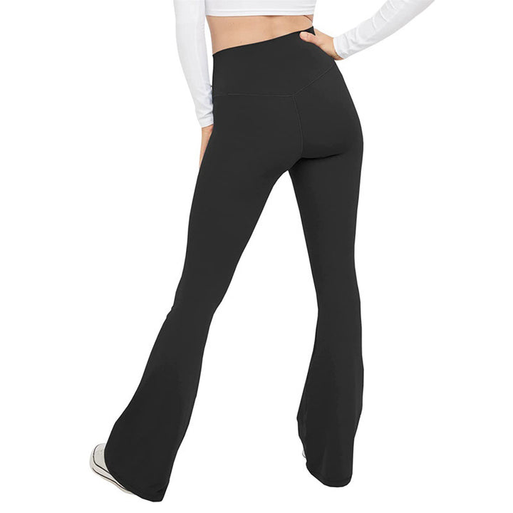 Dame Flared Leggings med modestrammeselement og elastisk talje Stilla