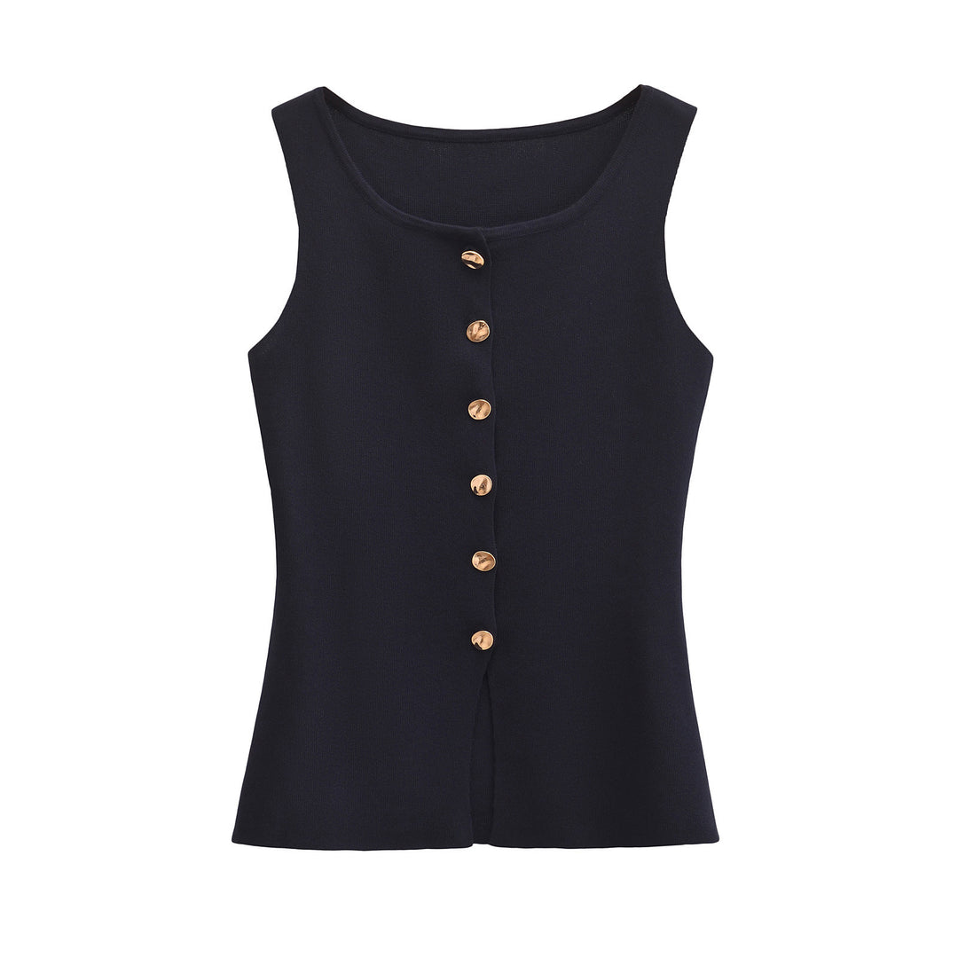 Femme Button-Up ærmeløst Top Stilla