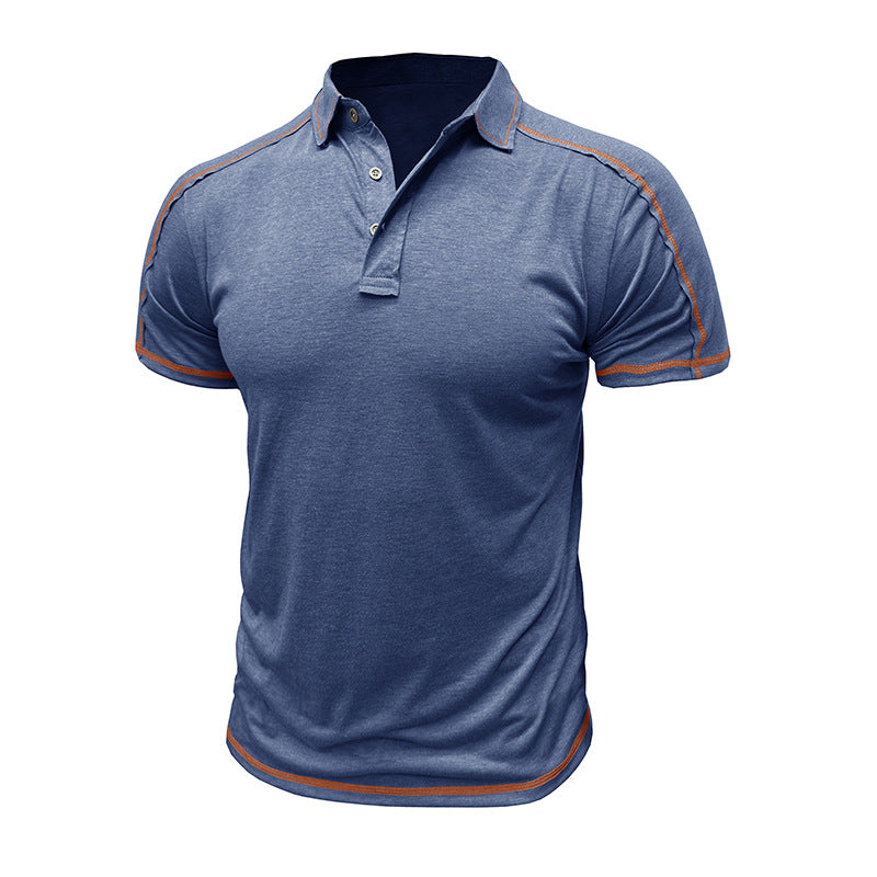 Herrer Poloshirt med kontrasterende syninger og åndbart stof Stilla
