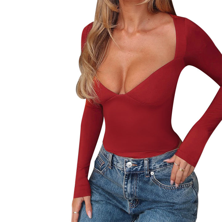Damer Langærmet Figurformet Crop Top Stilla
