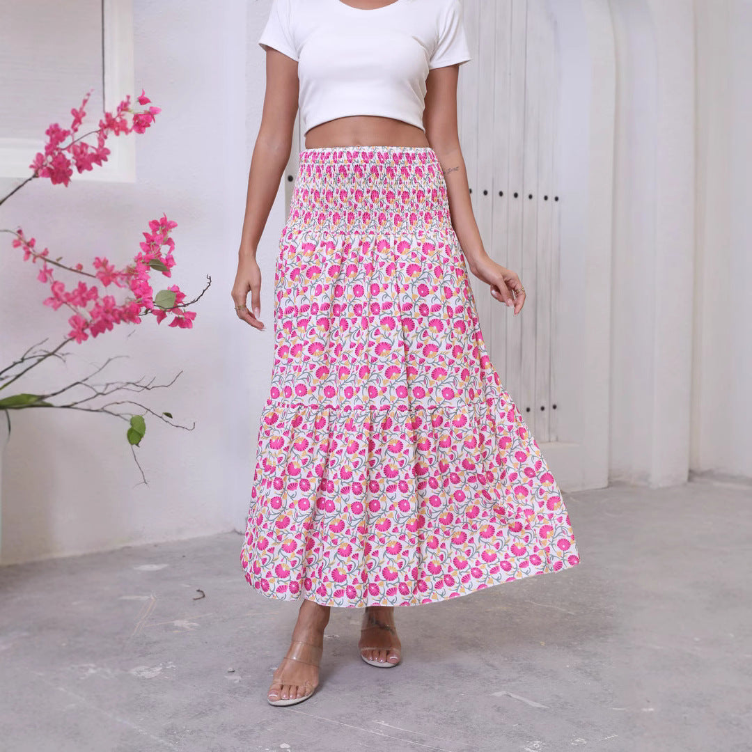 Dame Bohemian Flare Maxi Nederdel Stilla