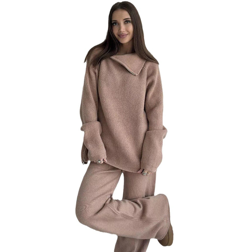 Femme Højkrave Lynlås Strikpullover Stilla