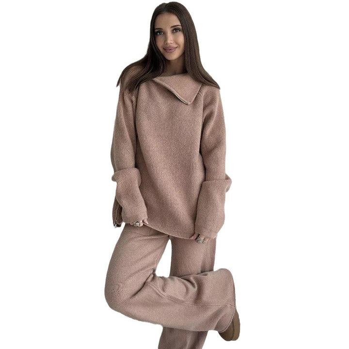Femme Højkrave Lynlås Strikpullover Stilla