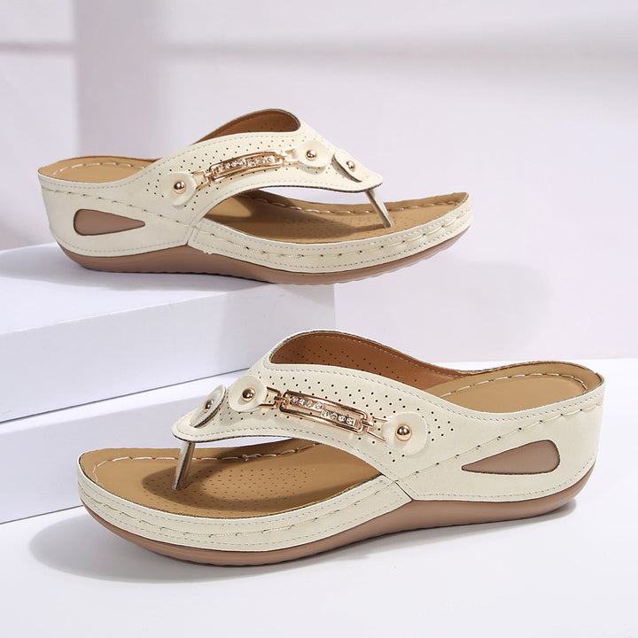 Dame Komfort Fritids Tåsplit Sandaler Stilla