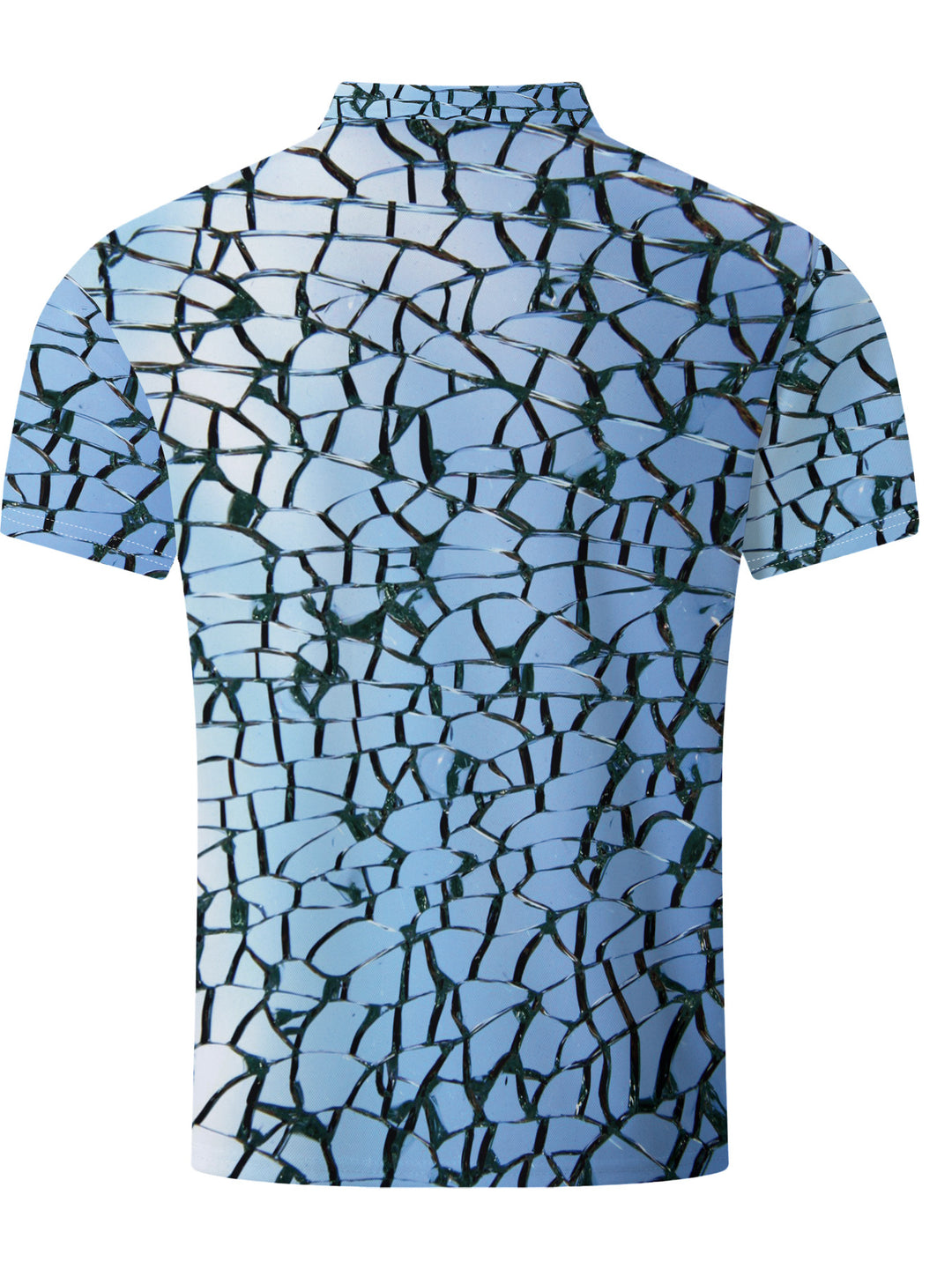 Herrer Poloshirt med kreativ mosaikdesign og åndbare egenskaber Stilla