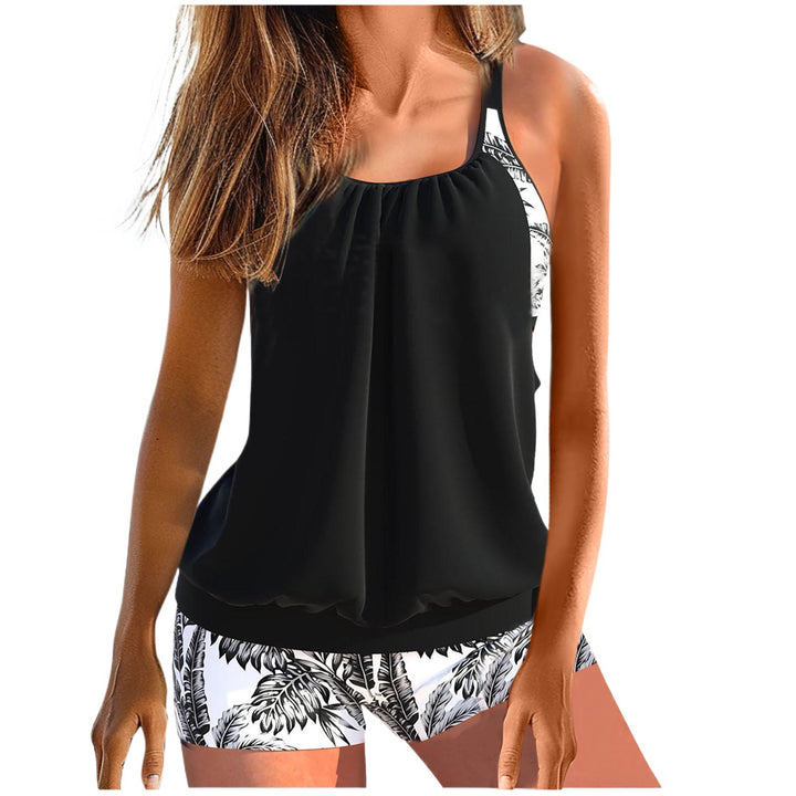 Femme Sporty Tankini Sæt med dekorative shorts Stilla