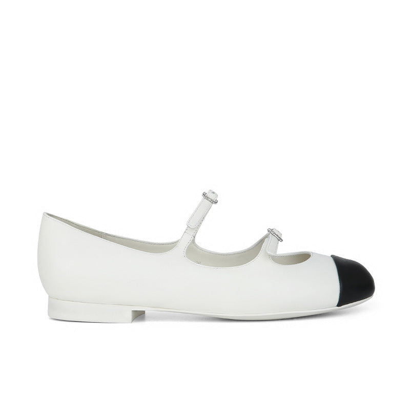 Dame Elegant Dobbeltrem Mary Jane Balletsko Stilla