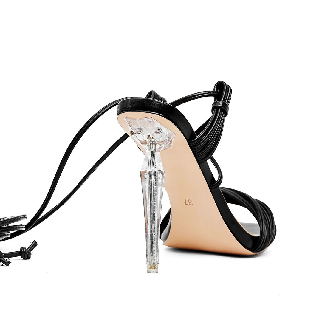 Femme Chic Rem sandaletter med transparent blokhæl Stilla