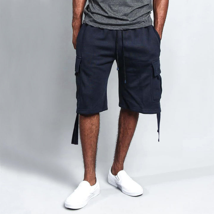 Herrer Cargo-shorts med sidelommer og justerbar talje Stilla