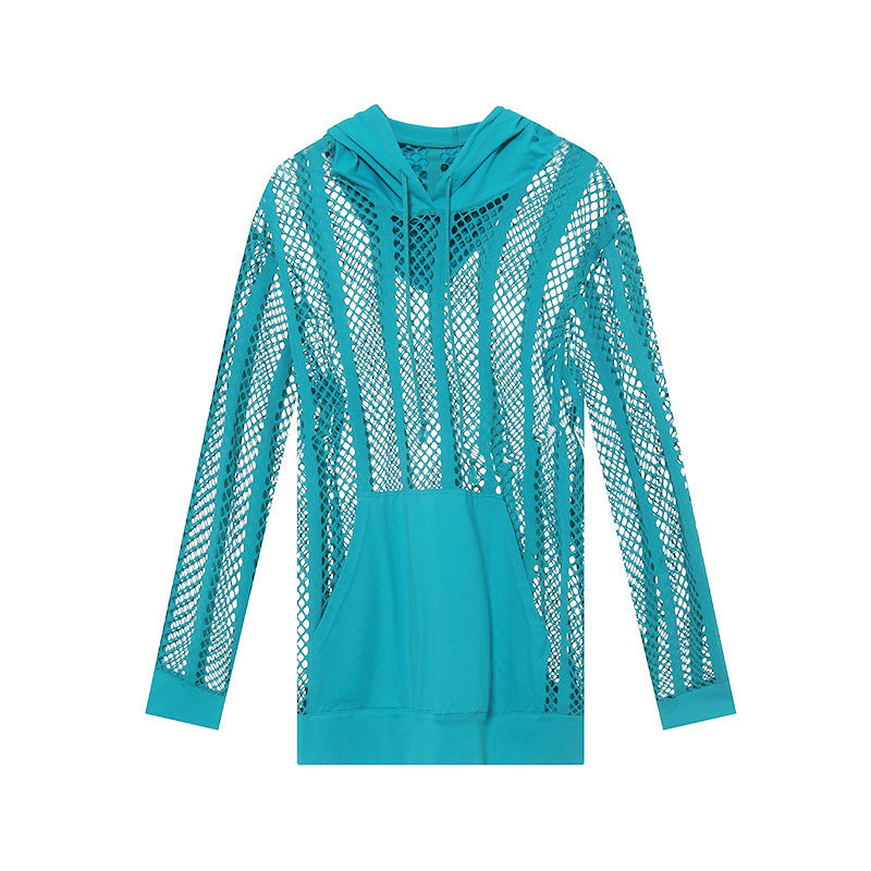 Herrer åndbar mesh-hoodie med hætte Stilla