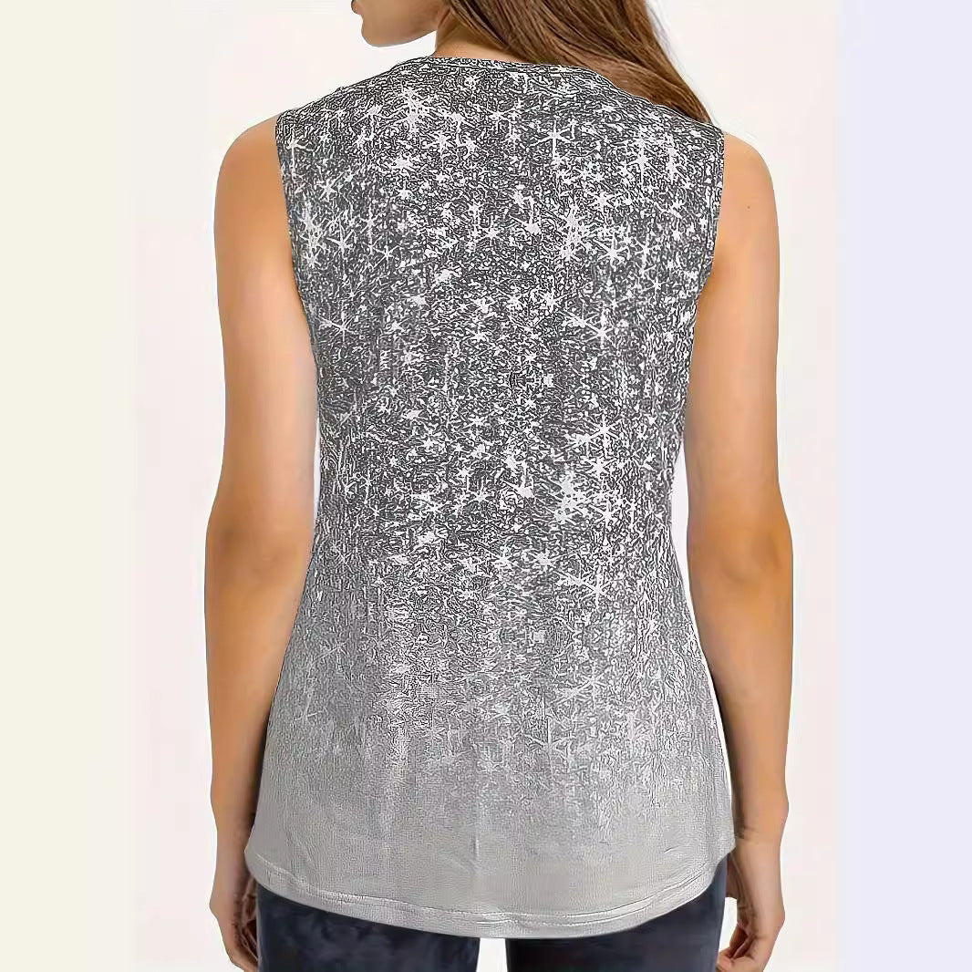 Dame Ombre Glimmer Detalje Tanktop Stilla