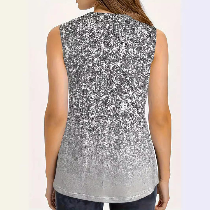 Dame Ombre Glimmer Detalje Tanktop Stilla