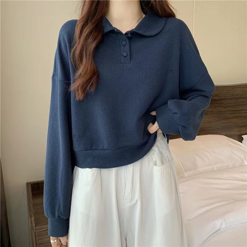 Kvinders afslappede polo shirt sweater med knap detaljer Stilla