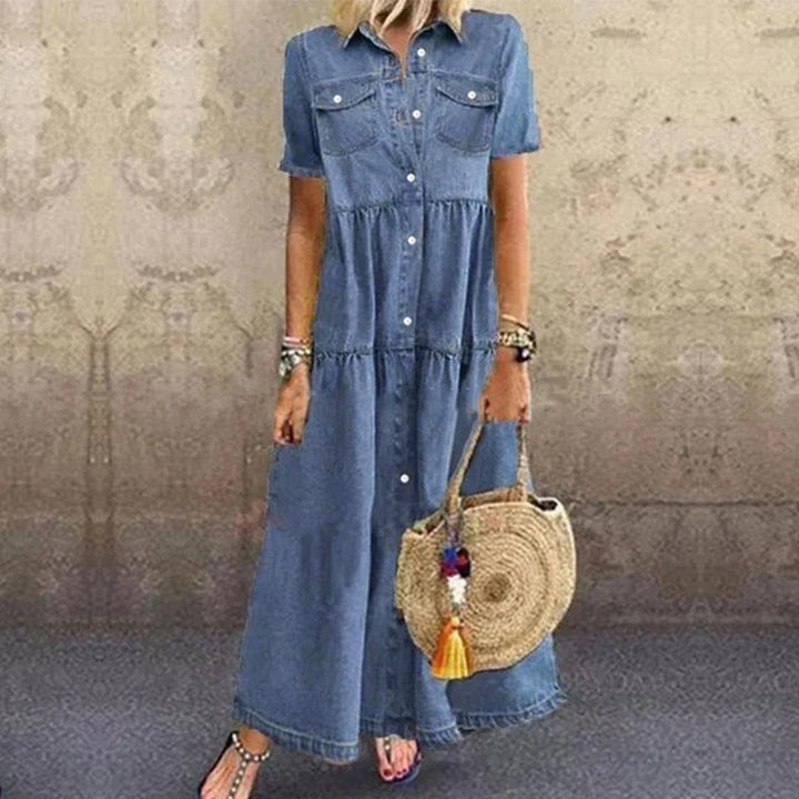 Femme Denim Skjortekjole Stilla
