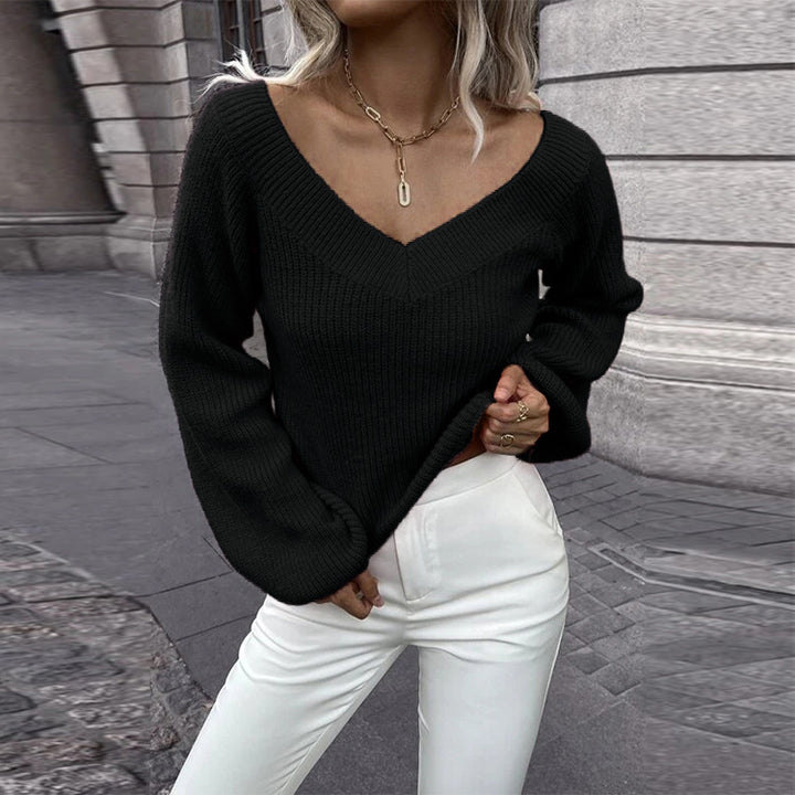 Dame sweater i afslappet strikstil Stilla
