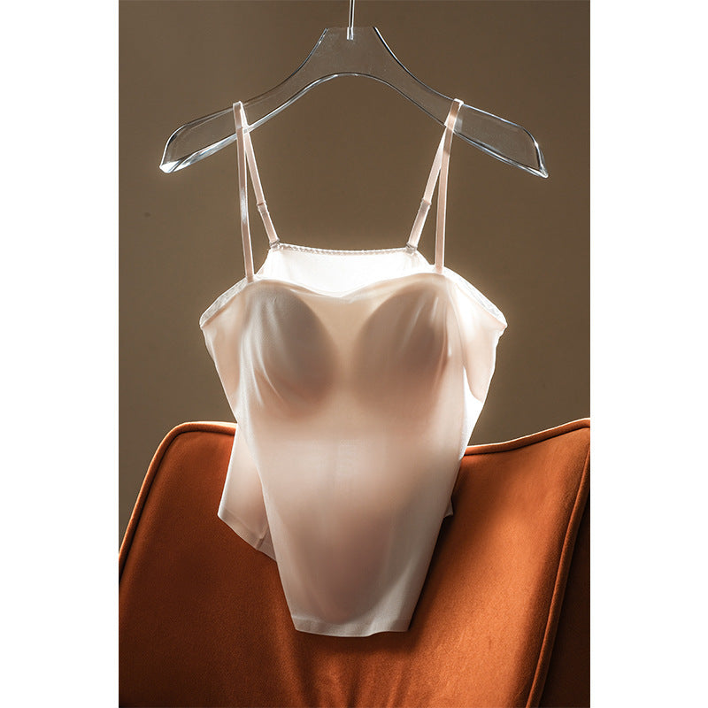 Femme Justerbare Stropper Siid-Camisole Top Stilla