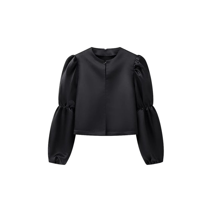Dame elegant bluse med ballonformede ærmer og moderne snit Stilla