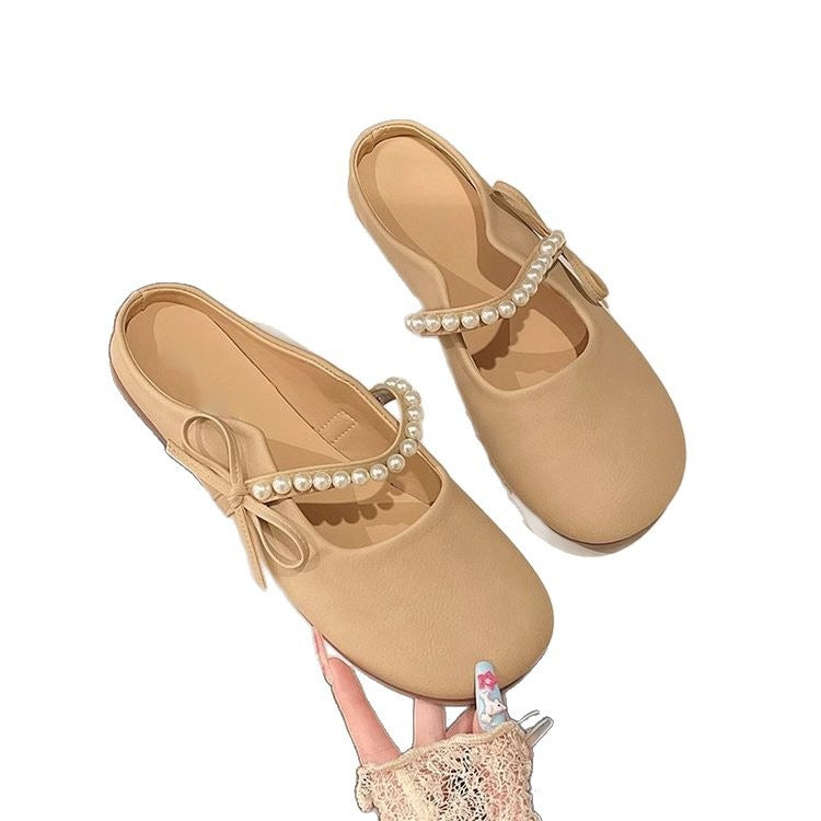 Dame Ballerinas med perleprydet remdesign og behagelig sål Stilla