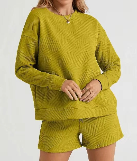 Dame afslappet sæt bestående af quiltet top og shorts Stilla