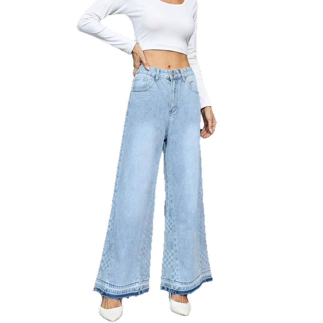 Dame Bredskårne jeans med moderigtige lommer og elegante detaljer Stilla