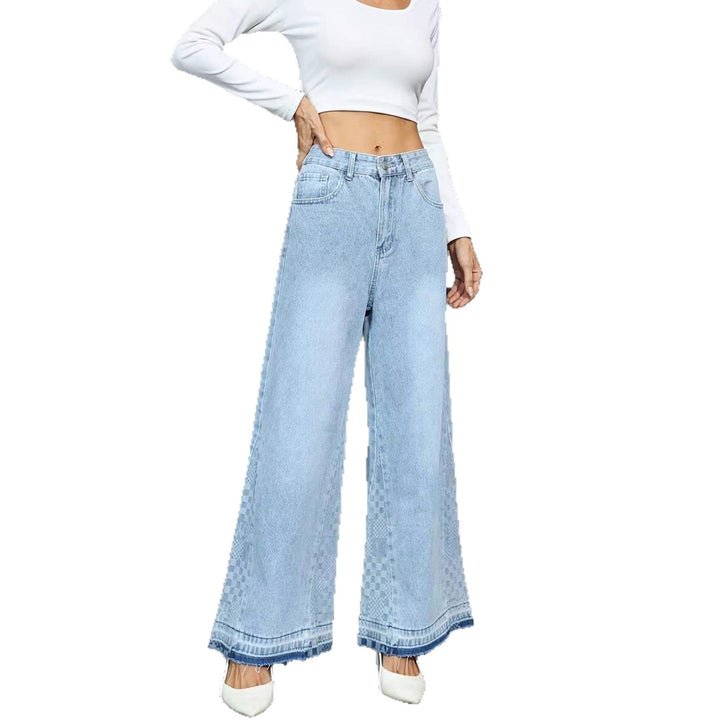 Dame Bredskårne jeans med moderigtige lommer og elegante detaljer Stilla