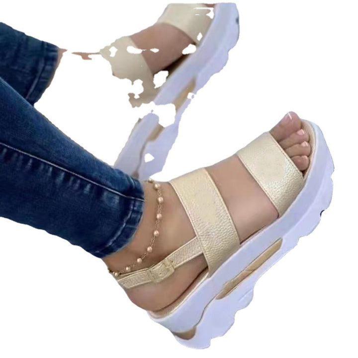 Dame Komfortable Wedge-sandaler med elastisk remdesign og skridsikker sål Stilla