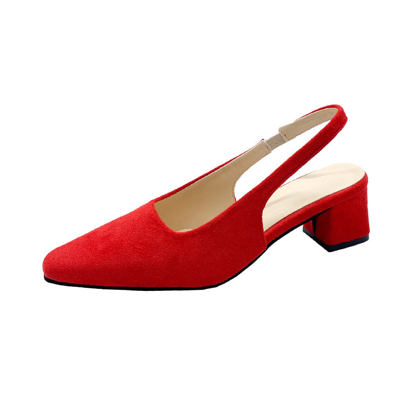 Dame Elegant Slingback Blockhæl Mules Stilla